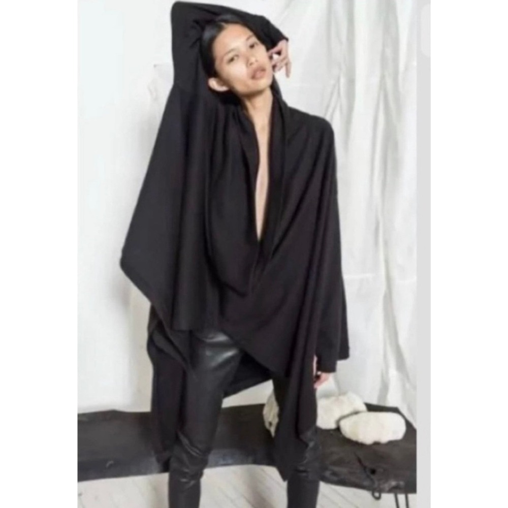 Nicholas K Serius Sweatshirt Women XS Black Oversized Drape Avant Garde Minimal